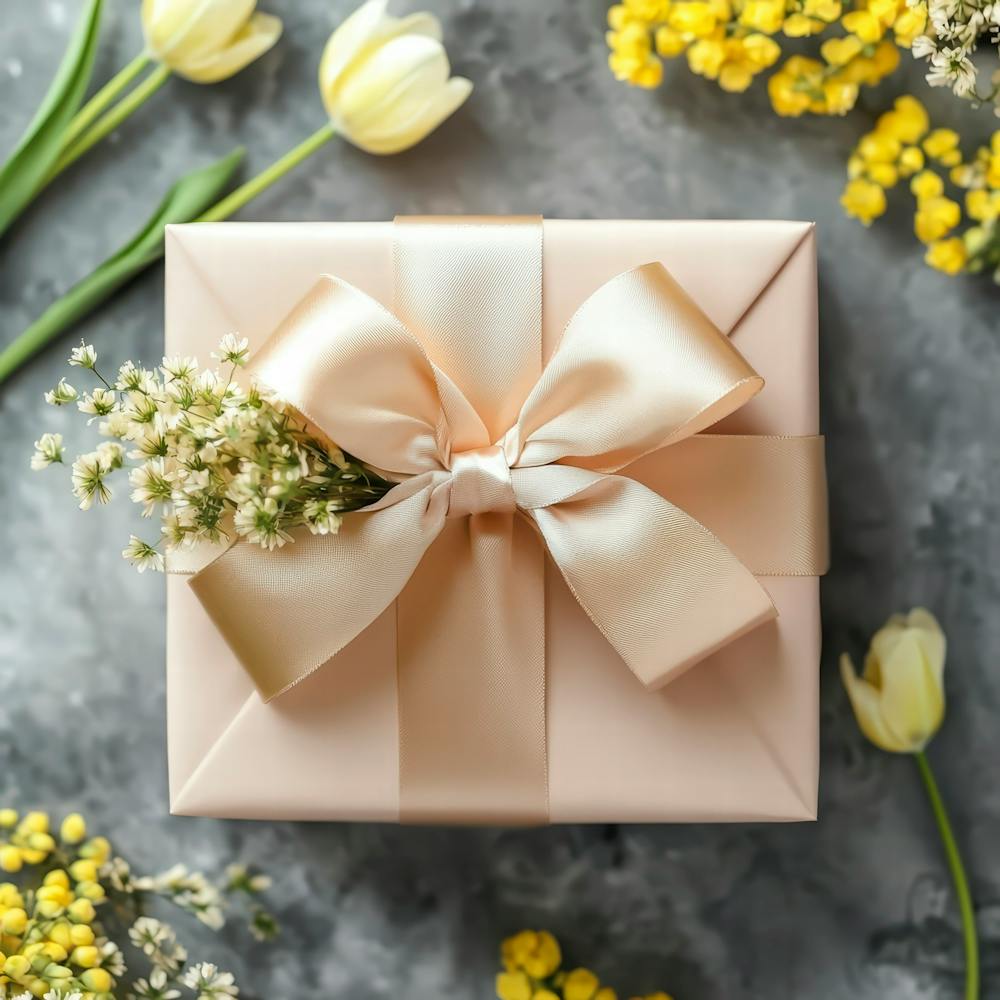 Gift Box With Flowers 1