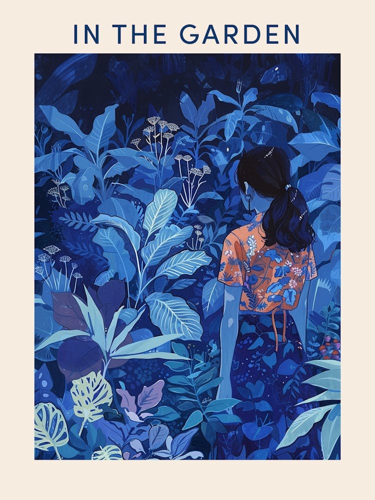 In The Garden Poster Blue 2