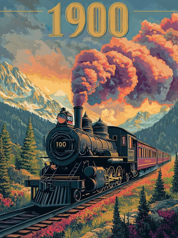 Aihrgdesign A Vintage Poster Of A Steam Locomotive In 1900 Tr C8bbd073 8616 40a0 Bdf3 Dfaa7edf89ff 2
