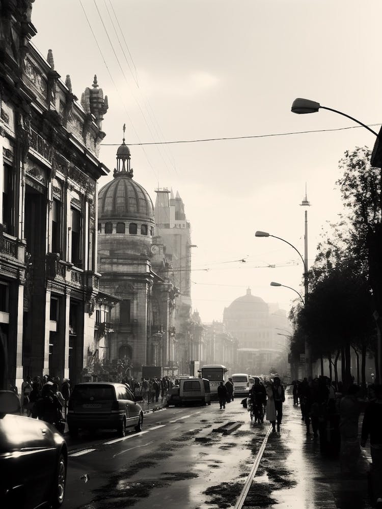 Mexiko-Stadt, Schwarz-Weiß-Analogfotografie 1
