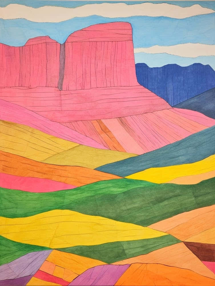 Mount Roraima South America 3 Colourful Mountain Illustration