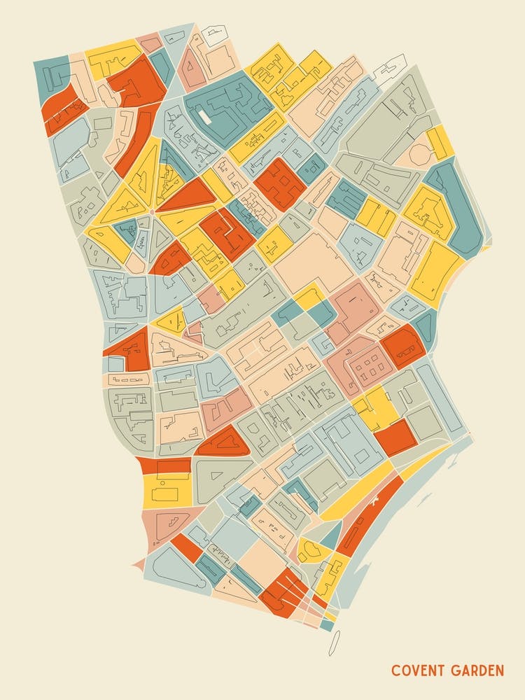 Covent Garden London England Uk Neighbourhood Map