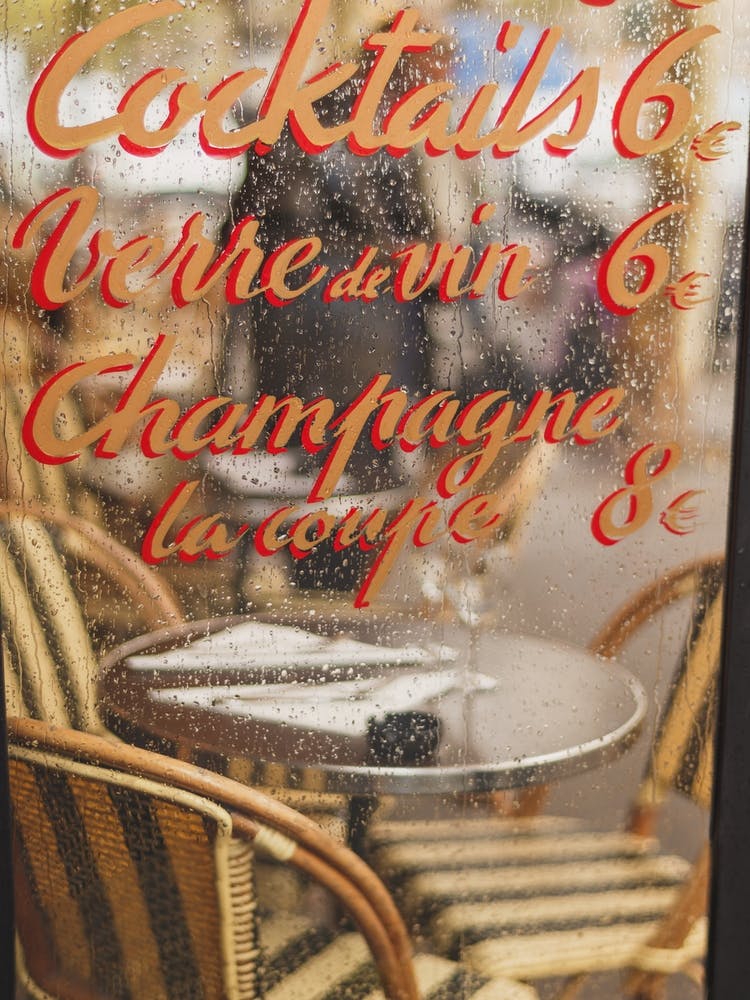 Paris Bistro In The Rain