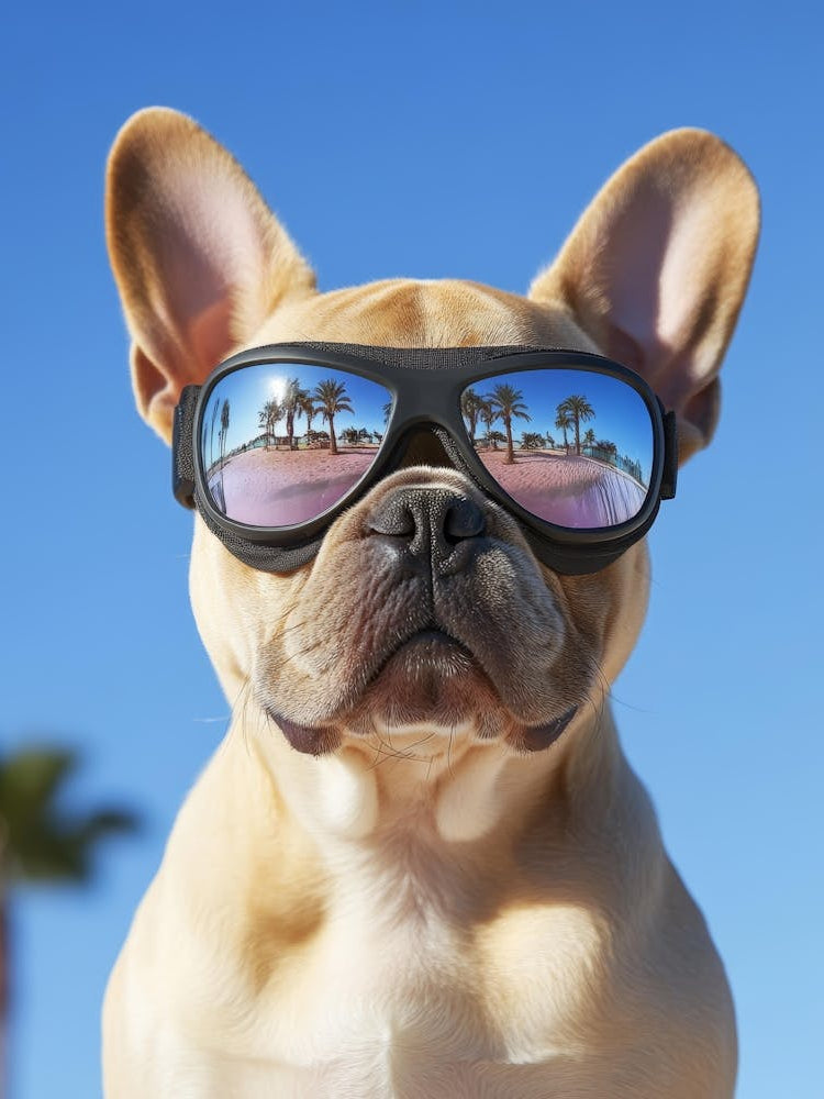 French Bulldog Wearing Sunglasses