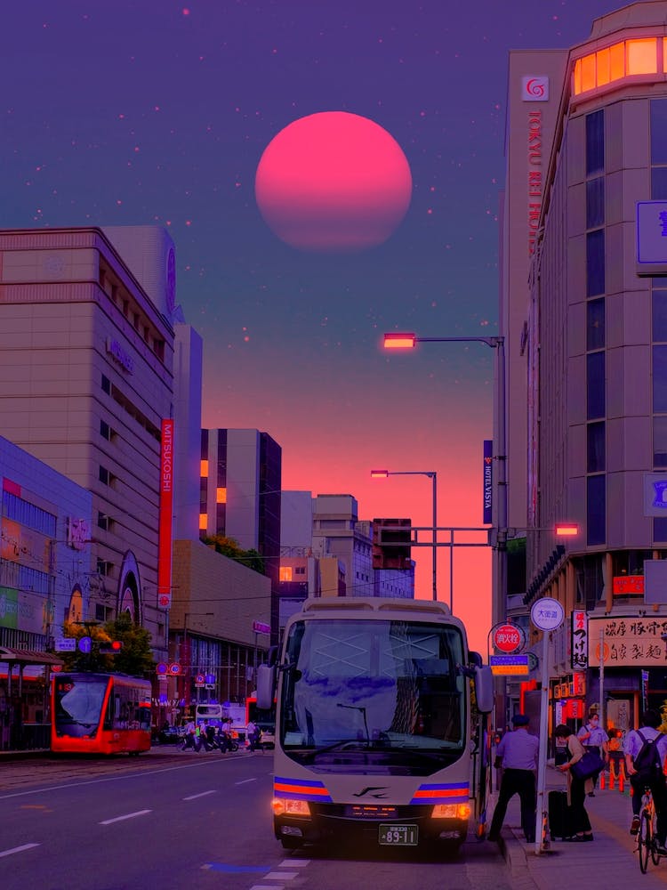 Sonnenuntergang in Japan