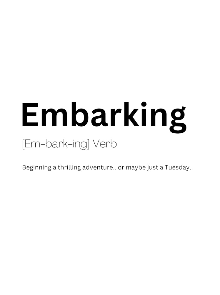 Embarking Definition Meaning 1