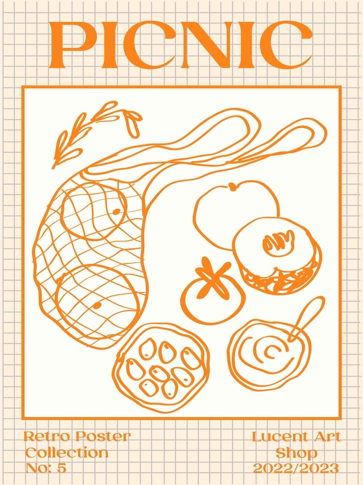 Vintage Picnic Orange