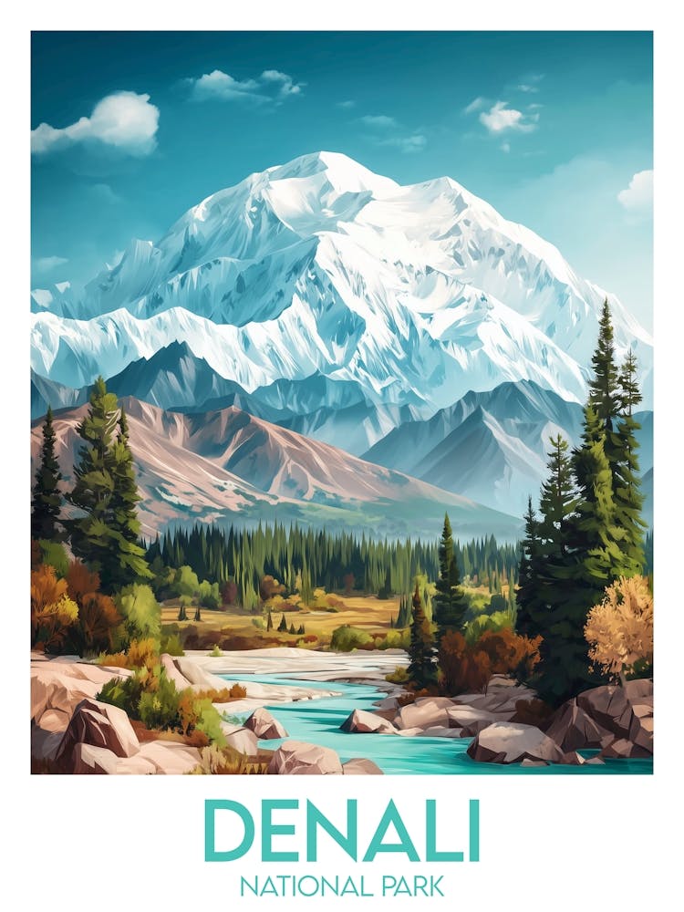 Affiche de voyage Denali National Park