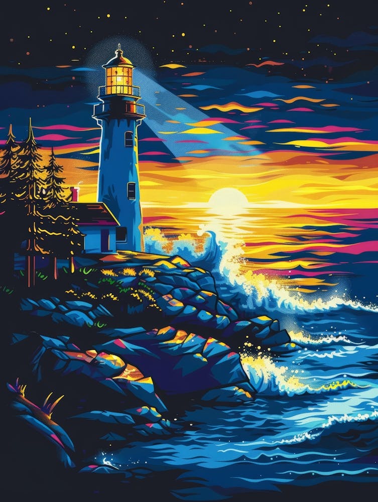 Lighthouse At Sunset 18
