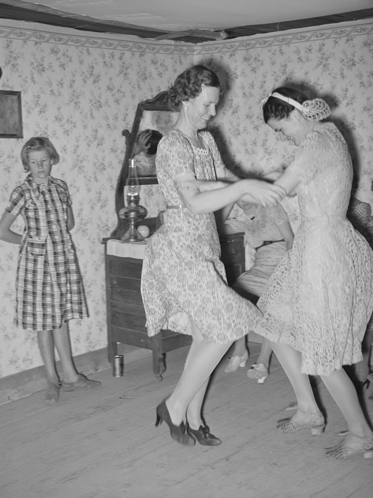 Dancers At The Square Dance, Pie Town, New Mexico By Russell Lee