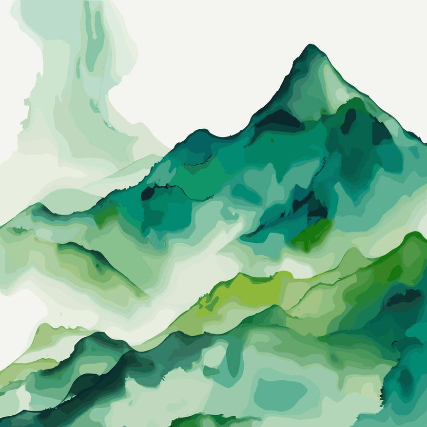 Mountains In Watercolor