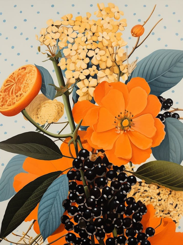 Surreal Florals Lantana 2 Flower Painting