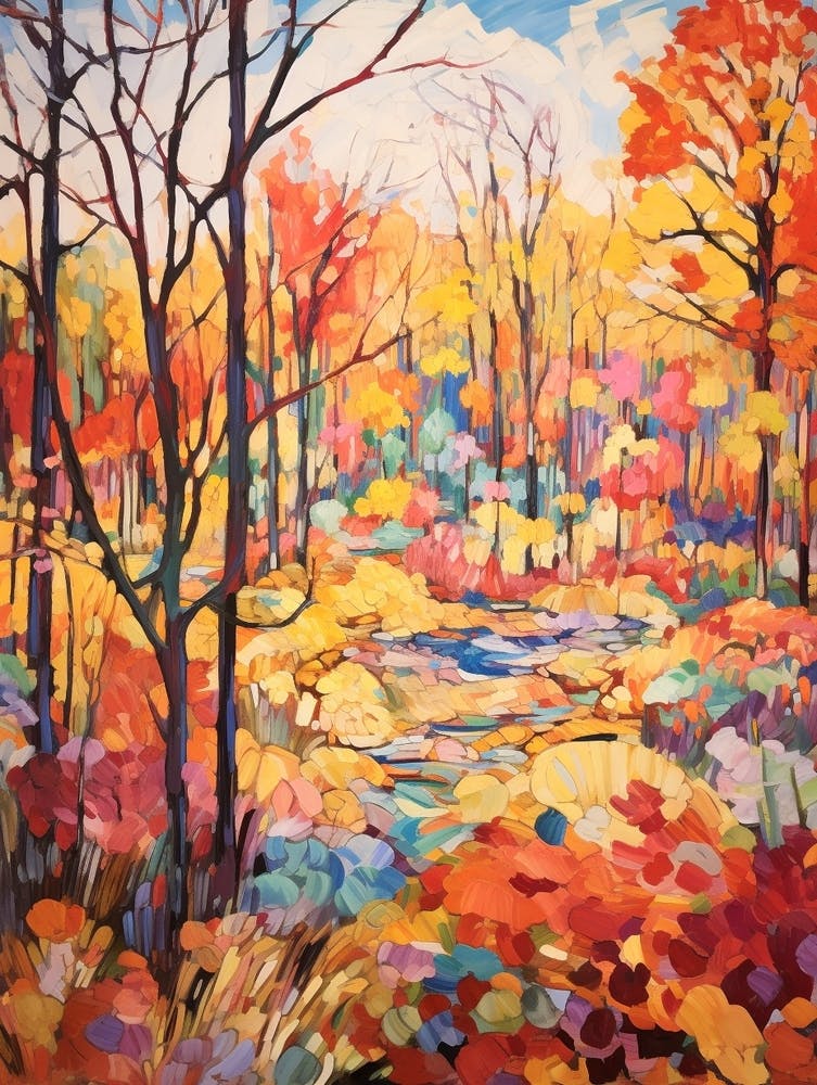 Autumn Gardens Painting Bernheim Arboretum And Research Forest 3