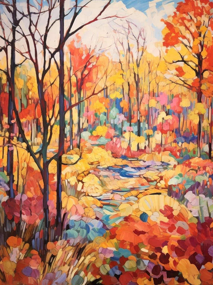 Autumn Gardens Painting Bernheim Arboretum And Research Forest 3