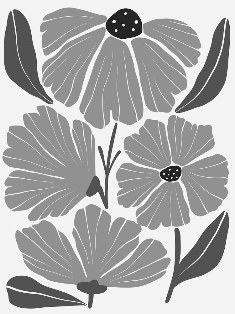 Flowers In Black And White 5