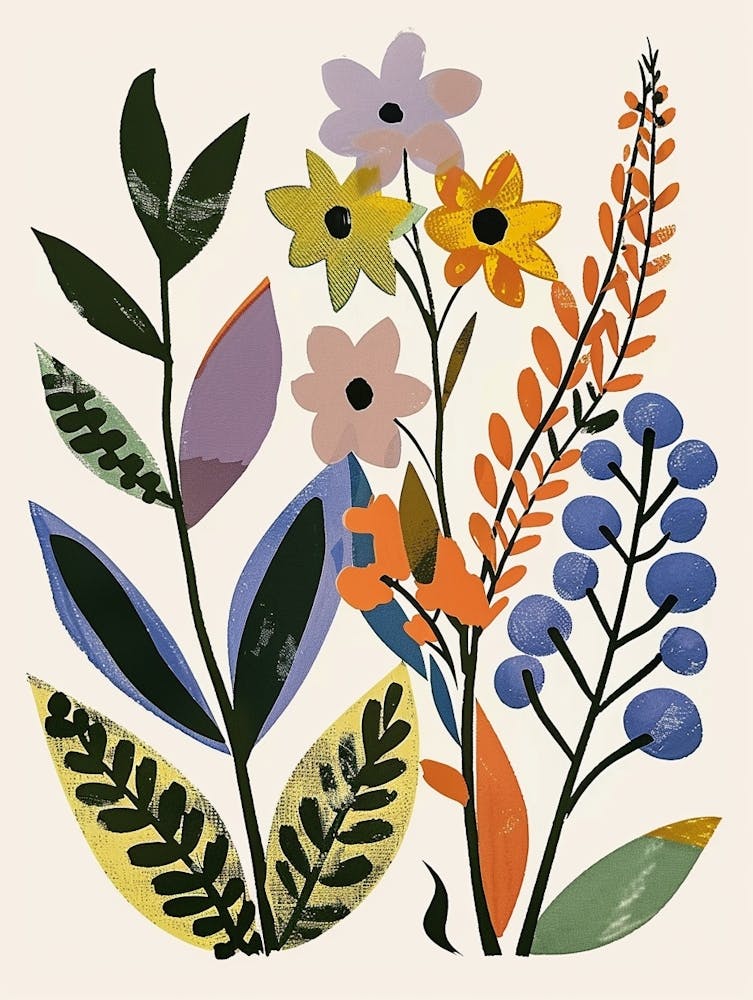 Painted Florals Lilac 2
