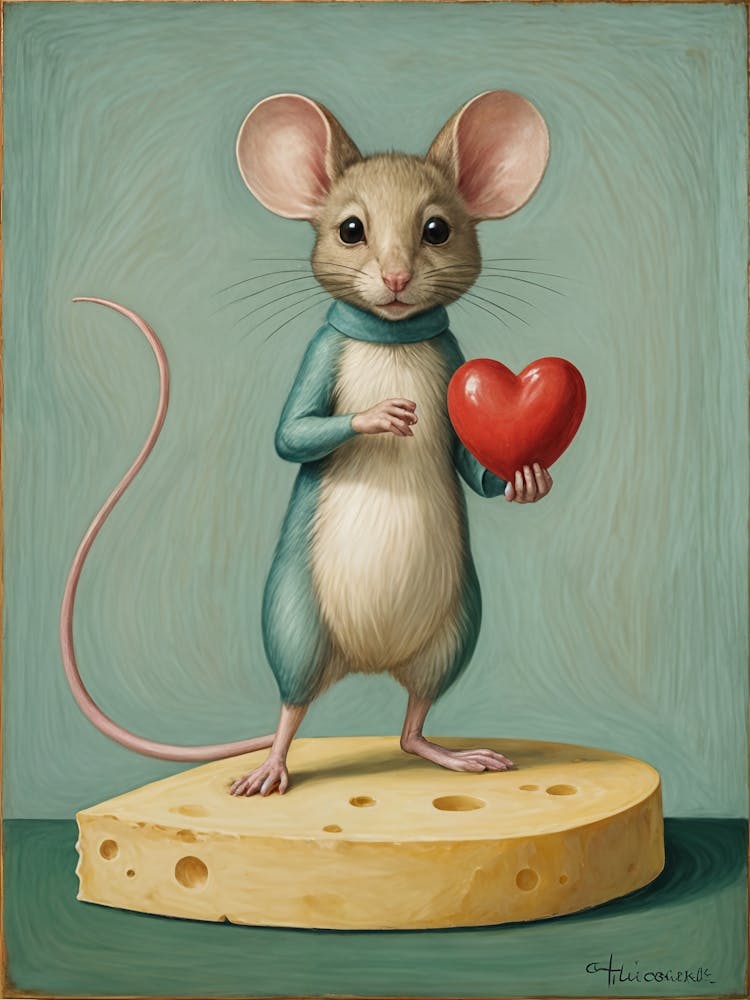 Mouse Holding Heart