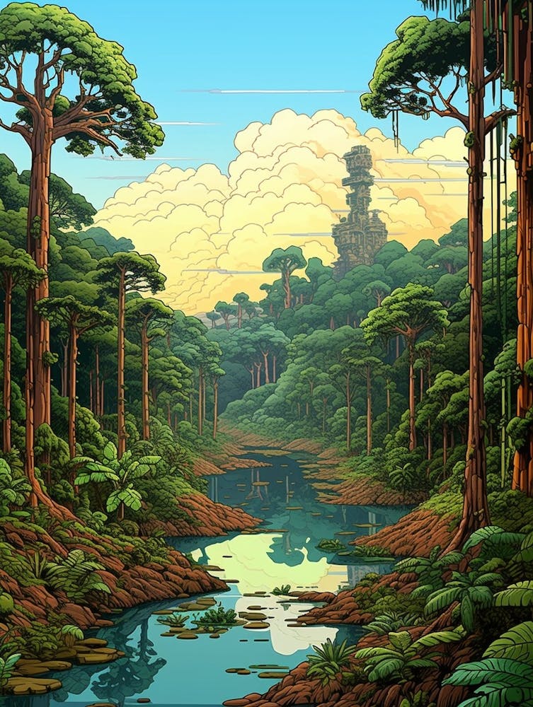Tambopata National Park Pixel Art 1