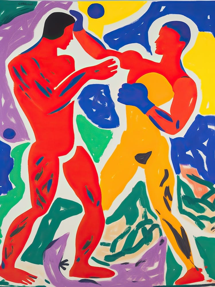 Boxing In The Style Of Matisse 2