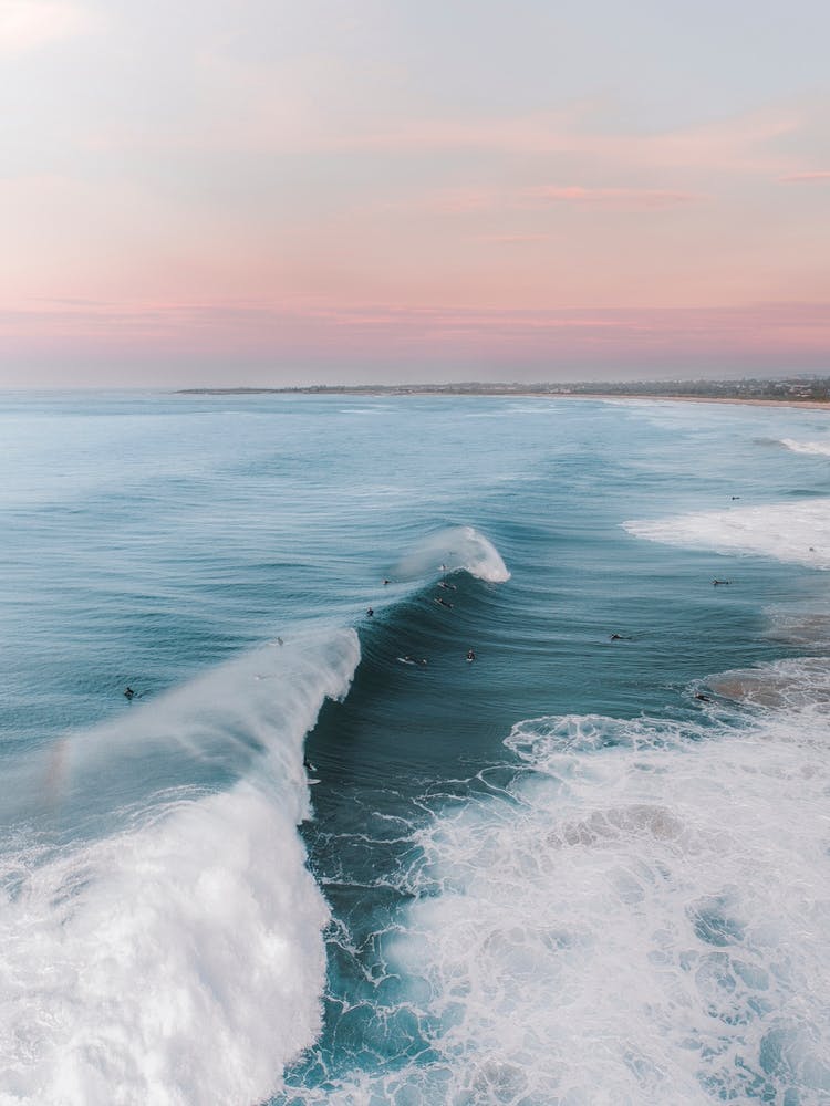 Pastel Sunset Beach Wave 1