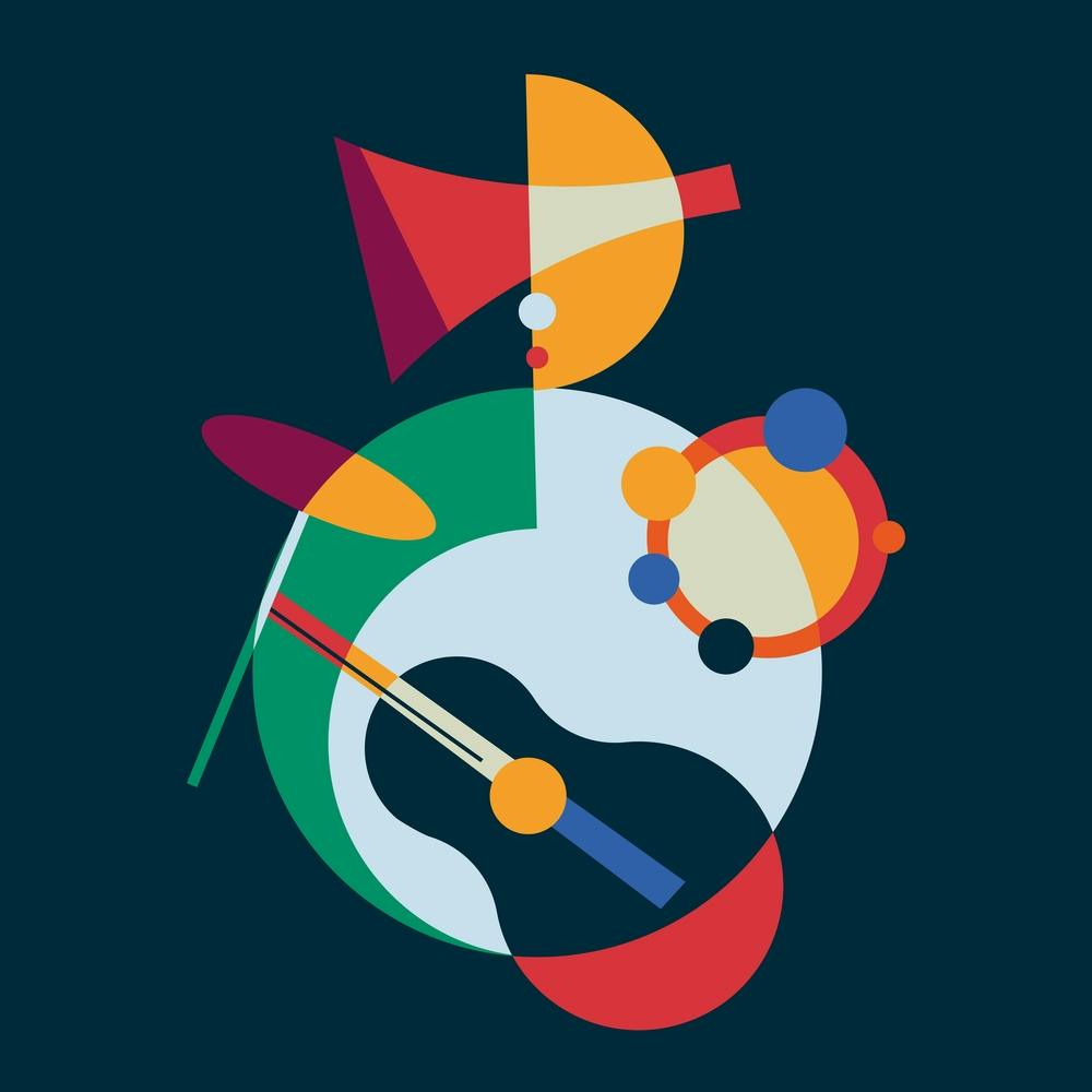 Jazz Musical Instruments 3 Square