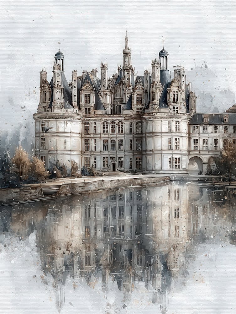Aihrgdesign Isolated Watercolor Painting Of European Castles 7