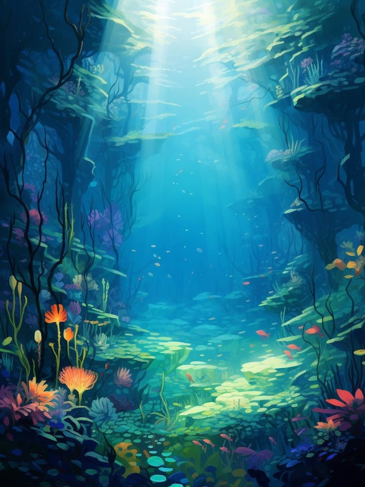 Underwater Abstract Minimalist 3