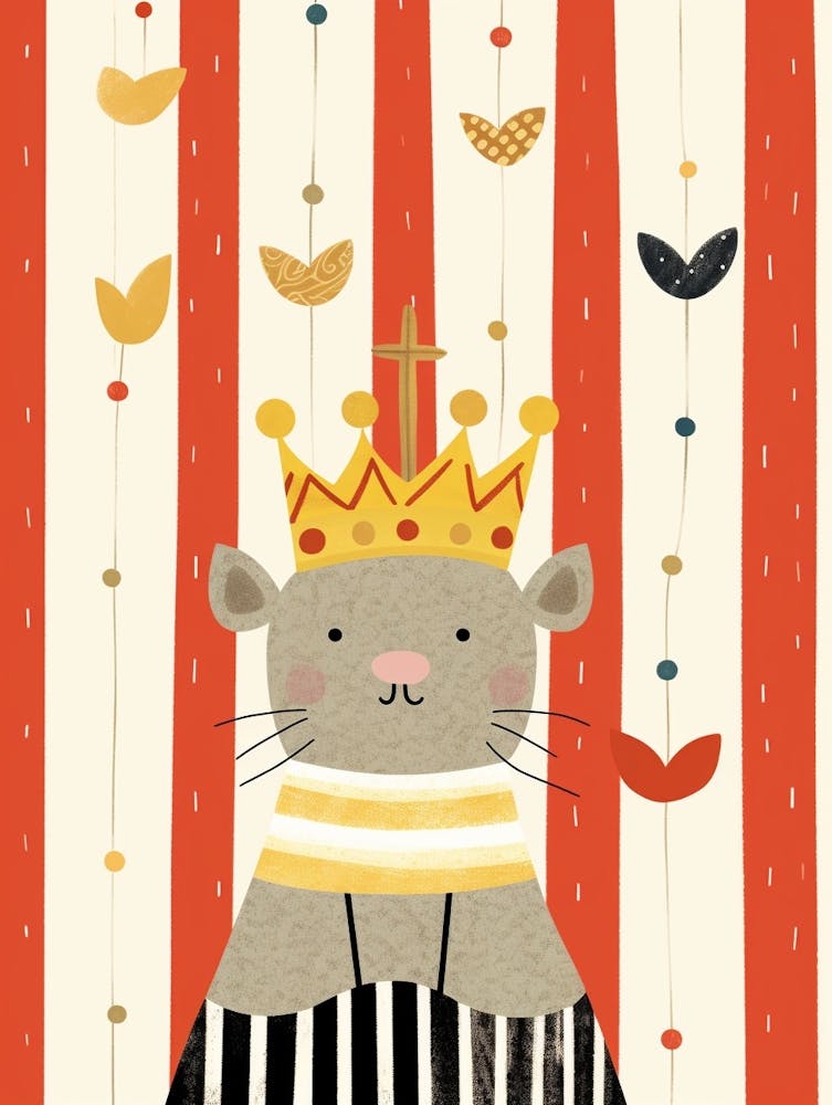 Kleine Maus 1 trägt eine Krone