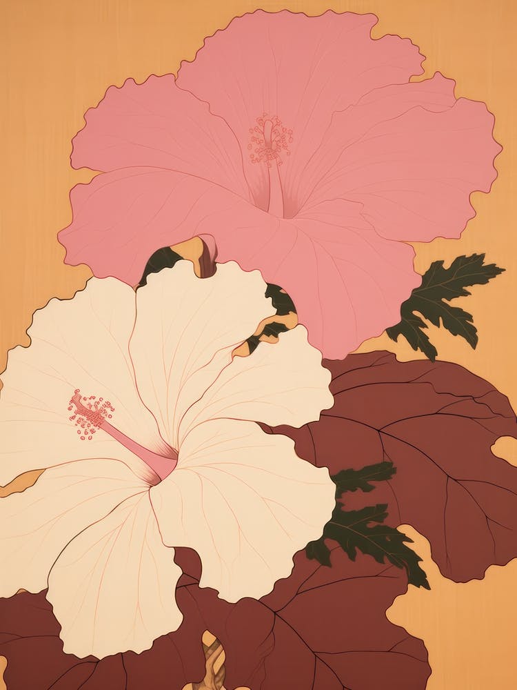 Hibiscus Flower Big Bold Illustration 4