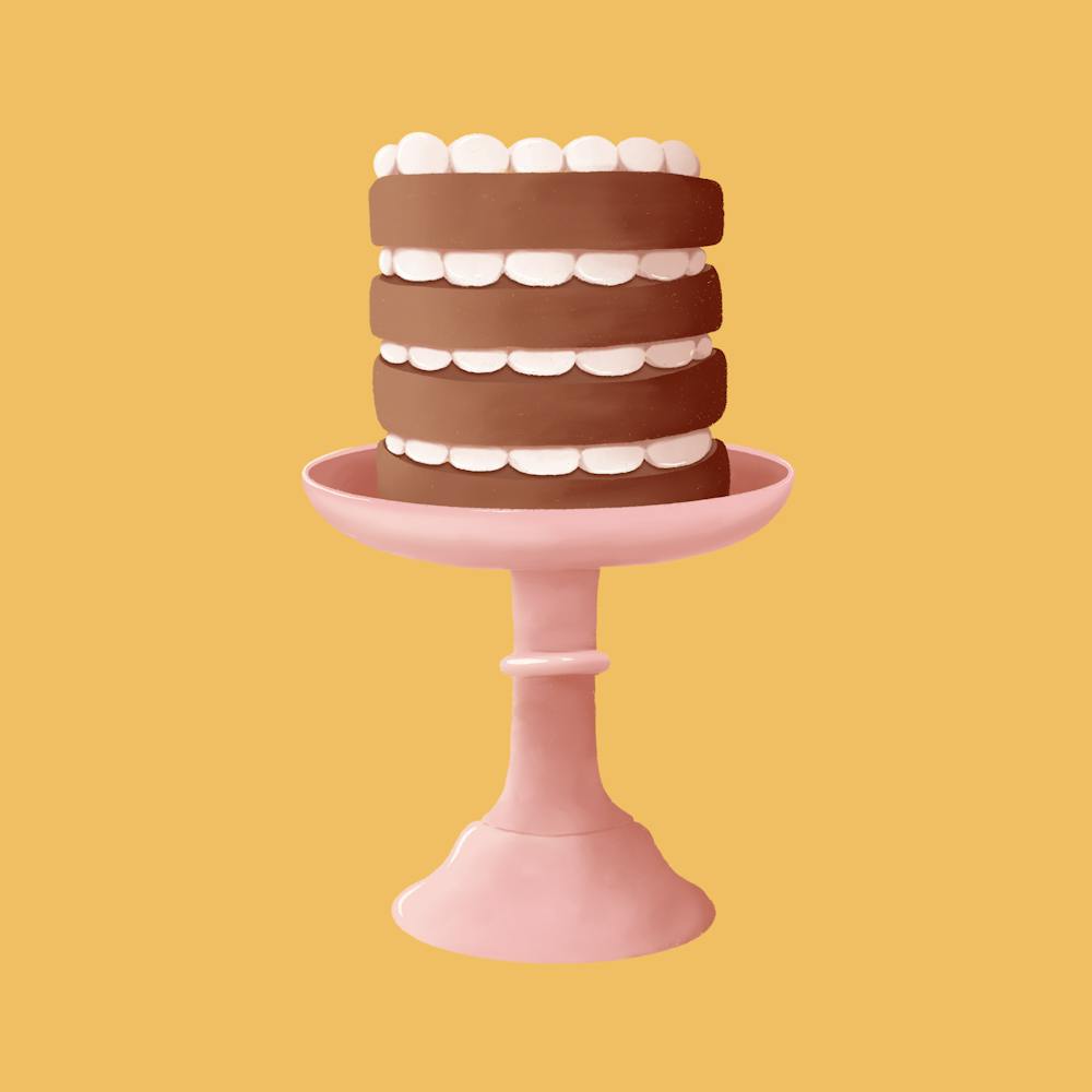 Kuchen auf einem Ständer