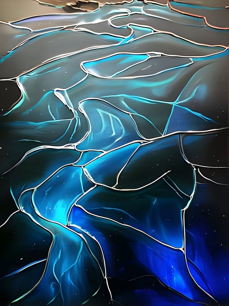 Acrylic Line Sea Art 1