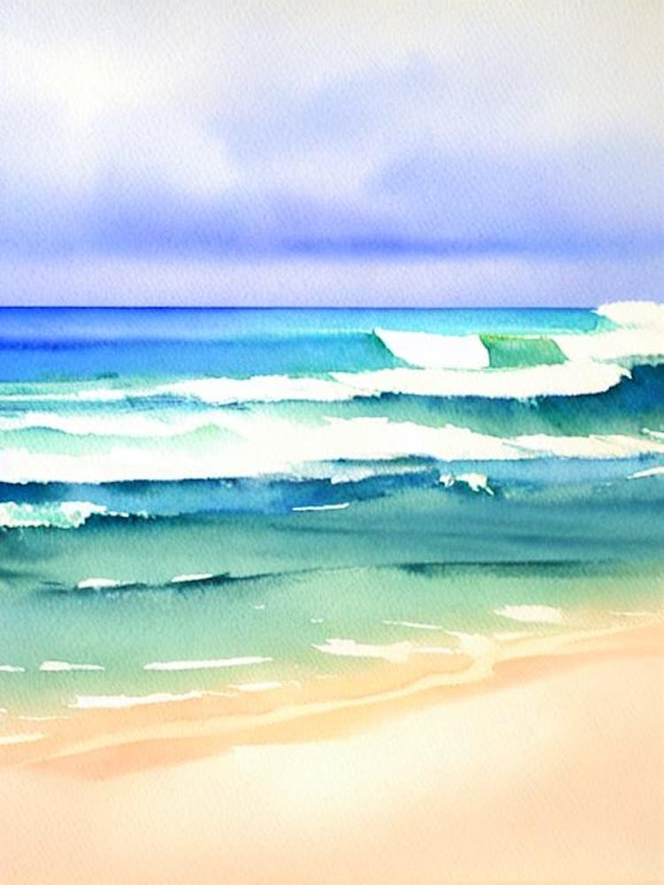Freshwater Beach 2, Australia Watercolour