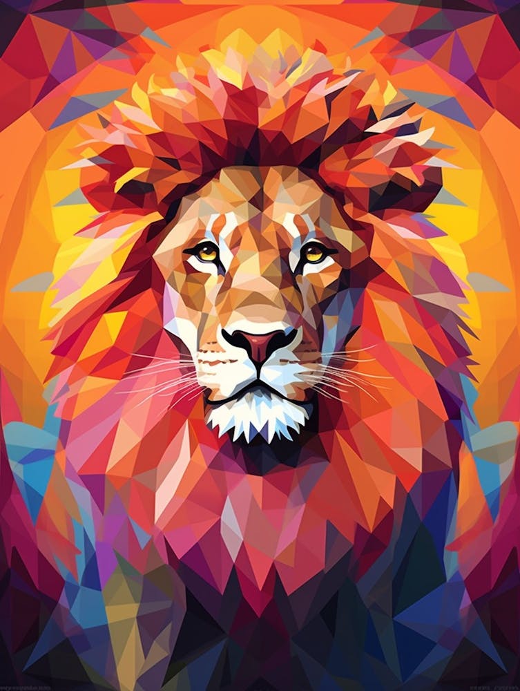Lion Abstract Pop Art 2