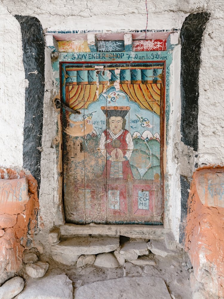 Door To A Tibetan Temple