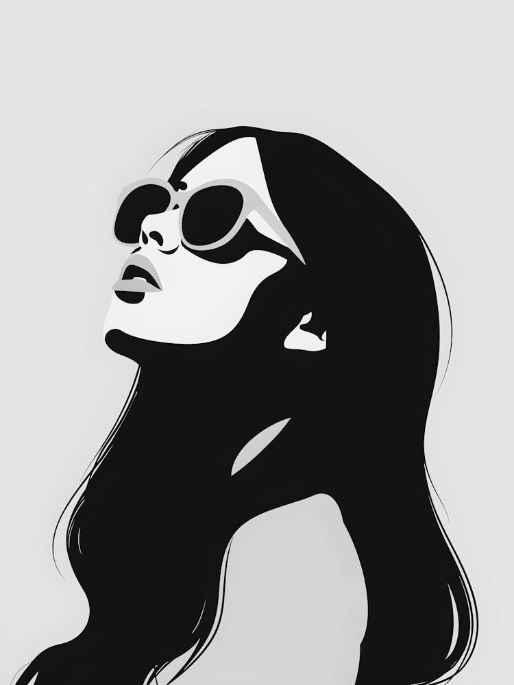 Portrait Of A Woman In Sunglasses