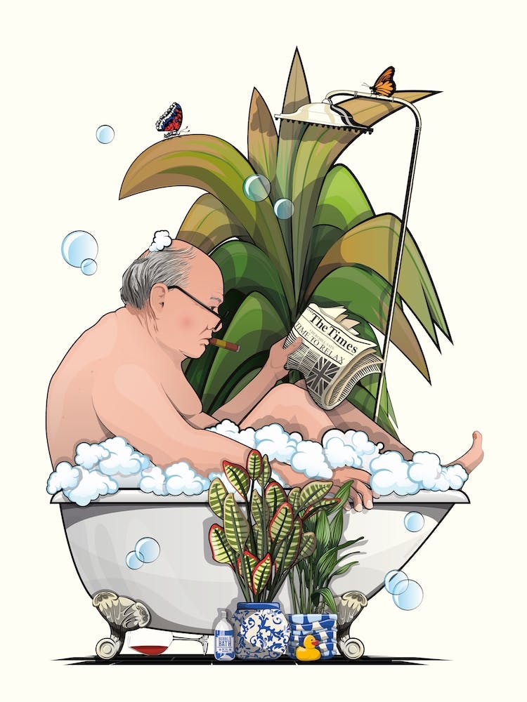 Churchill Dans Le Bain, Lisan Un Journal