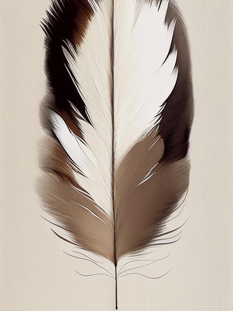 Feather Symbol 1, Abstract Painting