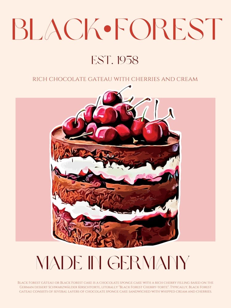 Black Forest Gateau Mid Century