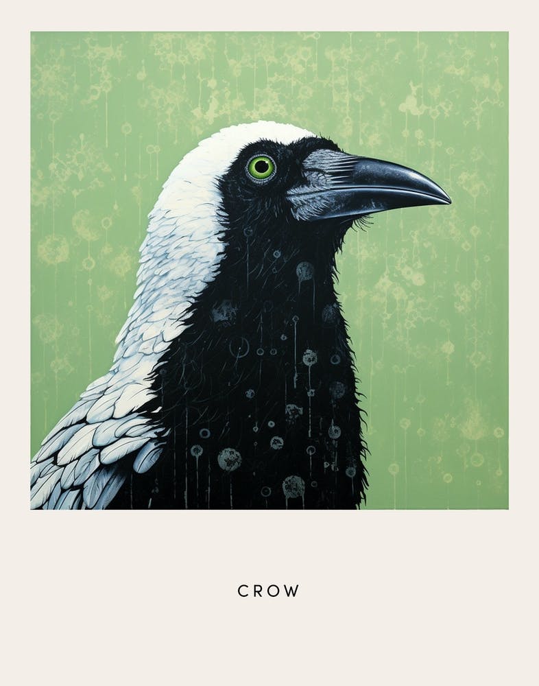 Ohara Koson Inspired Bird Painting Crow 2 Poster