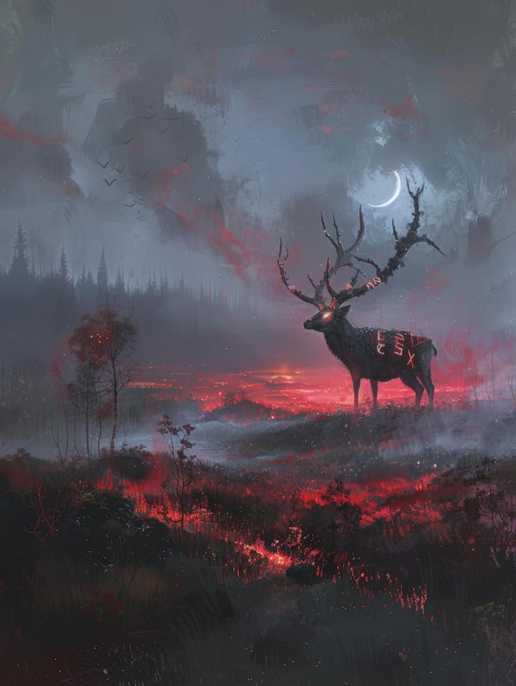 Deer In The Night