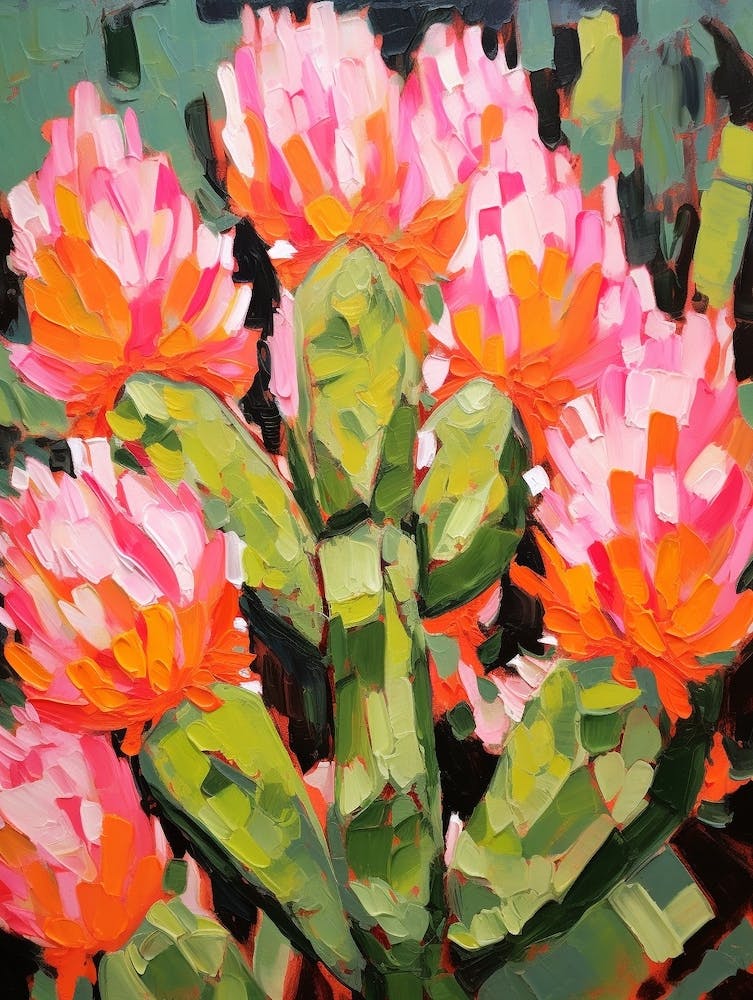 Cactus Painting Notocactus 3