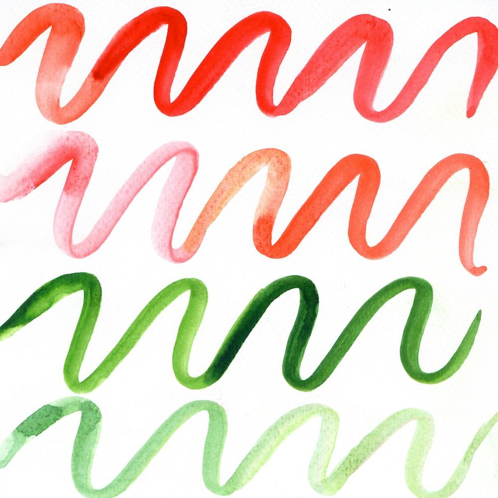 Lignes Ondulées à l'Aquarelle