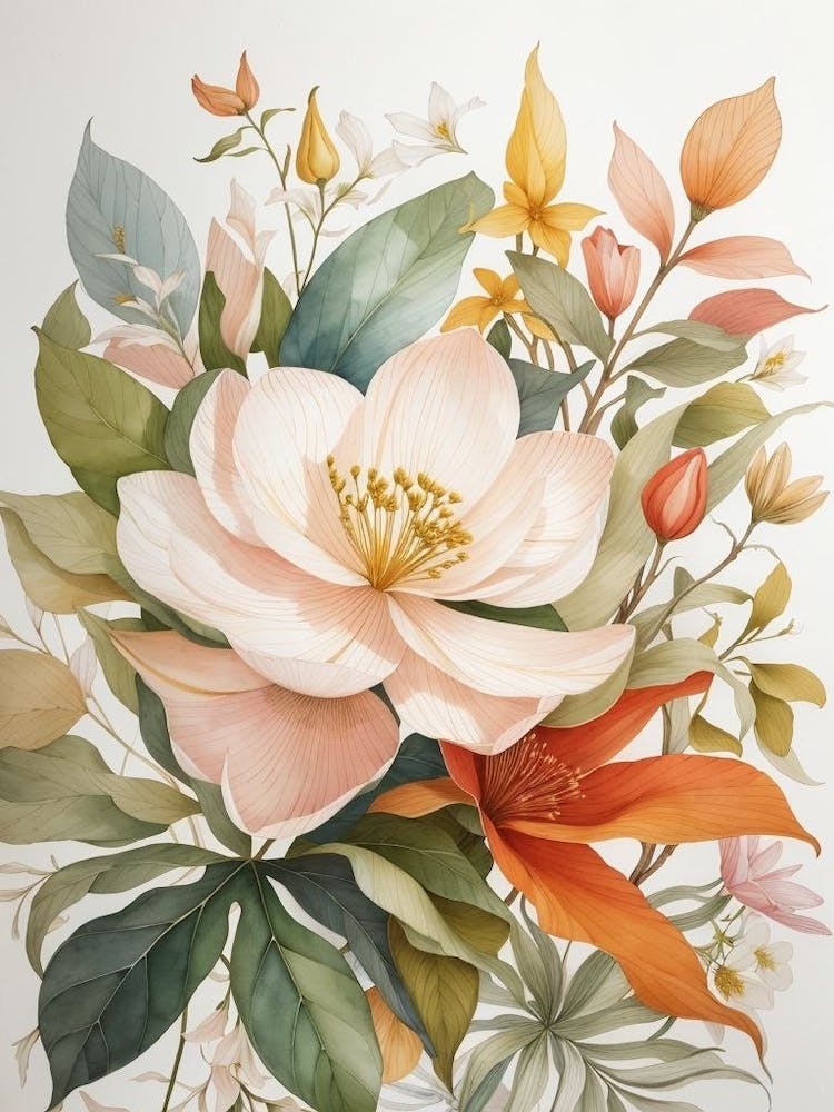 Watercolor Of Flowers
