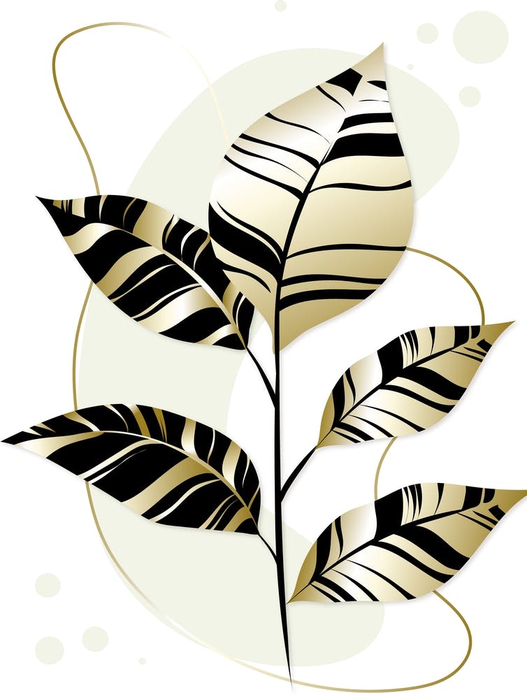 Black and Gold Botanical 3