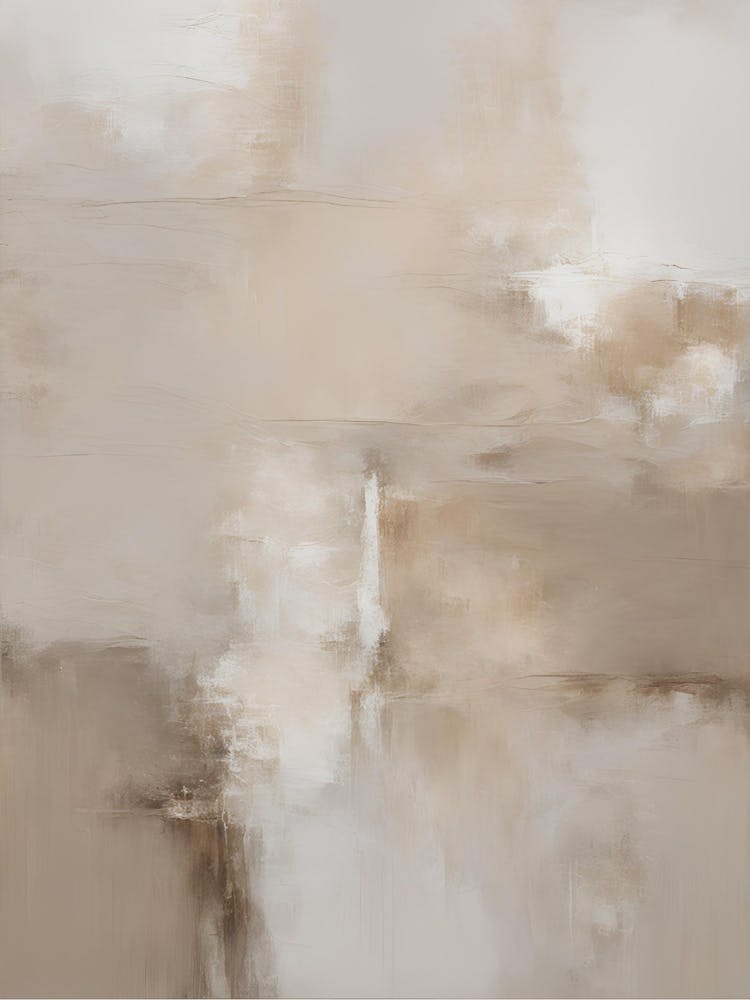 Abstract Neutral Beige Painting