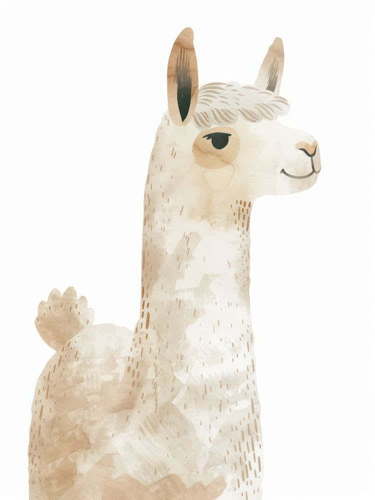Charming Nursery Kids Animals Alpaca 2