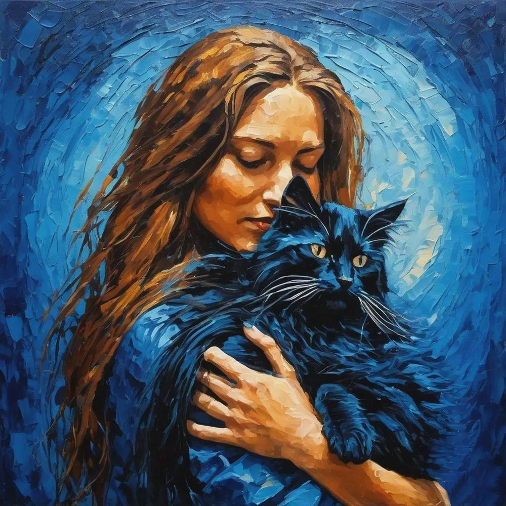 Girl With A Cat 2