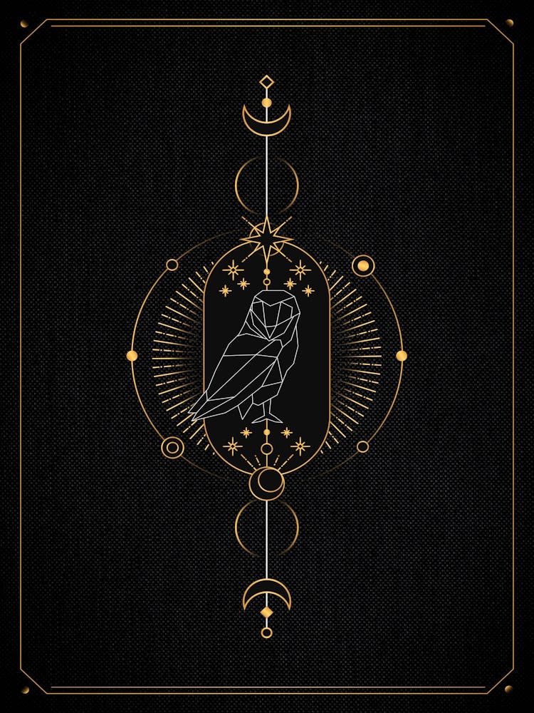 Owl — 🃏 Tarot Card deck, Tarot geometric