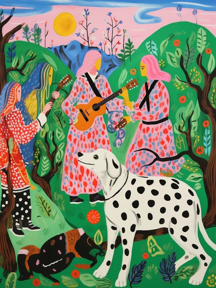 Maximalist Animal Painting Dalmatian 1