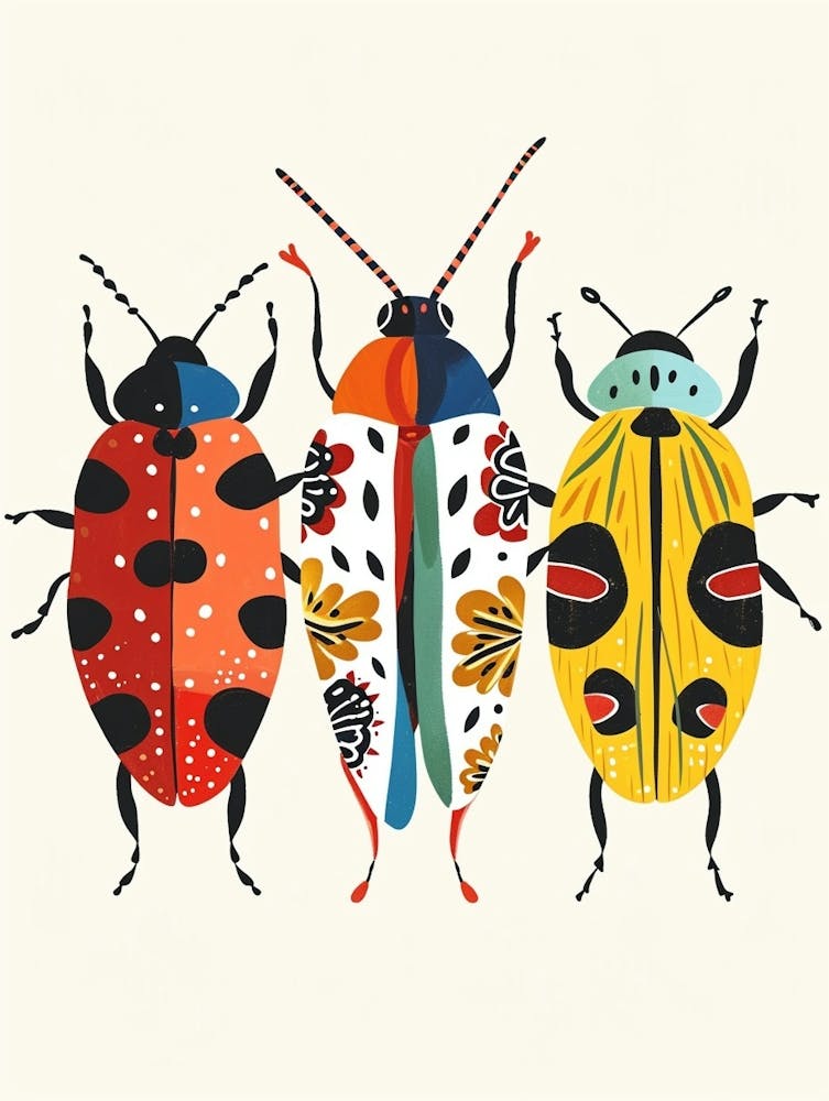 Colourful Insect Illustration Ladybug 7